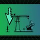 Illustration of an oil rig with a mouse cursor overlaid.