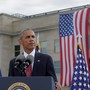 Barack Obama speaks at a 9/11 commemoration at the Pentagon.
