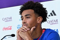 Tyler Adams takes in a question at his November 28 press conference