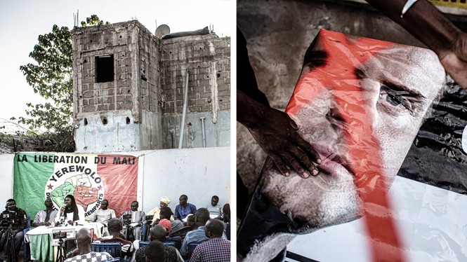 Scenes from a Mali protest against France