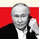 A photo of Vladimir Putin on the phone.