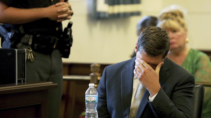 Ray Tensing reacts as the judge declares another mistrial on June 23, 2017.
