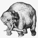 Illustration of an elephant with "The Republican Vote" on its back.