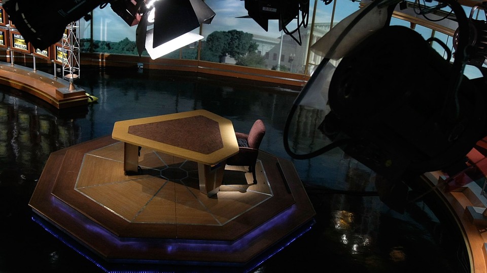 A picture of a broadcast television studio