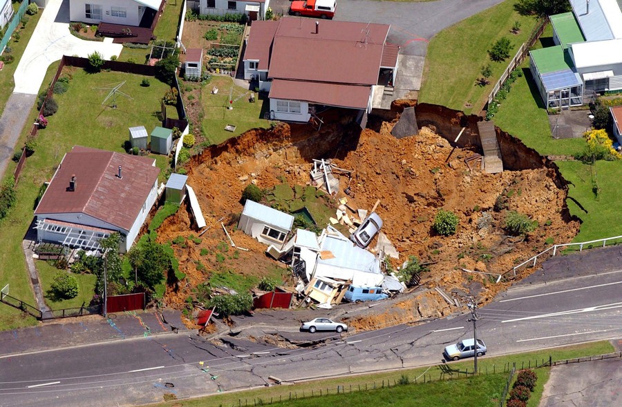 sinkholes under house