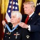President Donald Trump awards the Medal of Honor to James McCloughan at a ceremony on July 31, 2017.