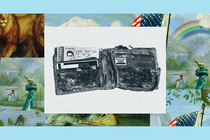 The late Bobby McIlvaine’s wallet lies open, warped with age and covered with soot from the 9/11 attacks. The image is set into a frame featuring The Experiment’s show art.