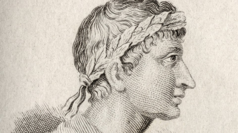 A portrait of the Roman poet Ovid.