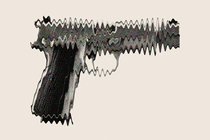 An illustration of a blurry gun