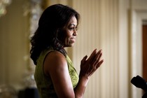 Michelle Obama speaking.