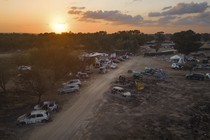 Cars destroyed after the Hamas attack in Israel