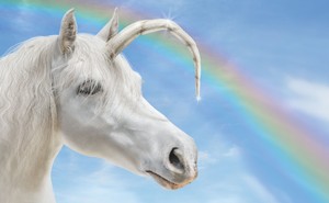 unicorn with bent horn