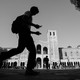 Royce Hall, on the UCLA campus, as UCLA lecturers and students celebrate after a strike was averted Wednesday morning.