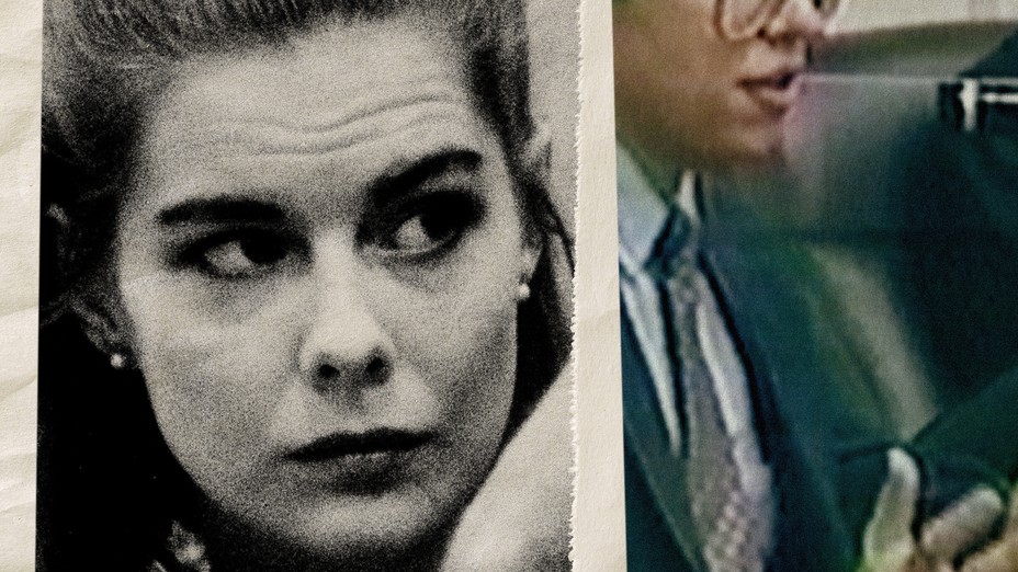 closeup vintage images of a Elizabeth Haysom and Jens Soering from trial