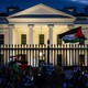 A photo of a pro-Palestinian demonstration outside the White House