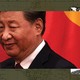 Collage of Xi Jinping, the Chinese and American flags, and an old world map
