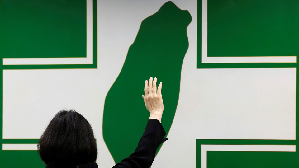 Taiwanese President Tsai Ing-wen swears in as Democratic Progressive Party's chairwoman in Taipei