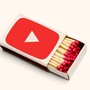 A matchbox with the logo of YouTube.