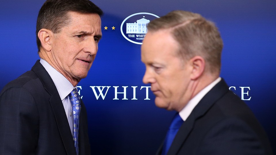 National Security Advisor Michael Flynn and White House Press Secretary Sean Spicer