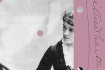 A photo illustration of Edith Wharton overlaid with handwriting