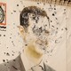 Photograph of a banner hung on a building depicting Syrian President Bashar al-Assad, riddled with bullet holes.
