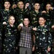 Philippine President Rodrigo Duterte makes a "fist bump", his May presidential elections campaign gesture, with soldiers during a visit at Capinpin military camp in Tanay, Rizal in the Philippines August 24, 2016.
