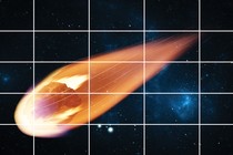 An asteroid in a grid