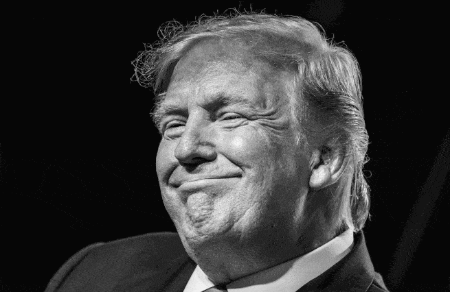 Trump smiling