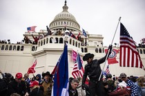 Insurrectionists at the U.S. Capitol on January 6.