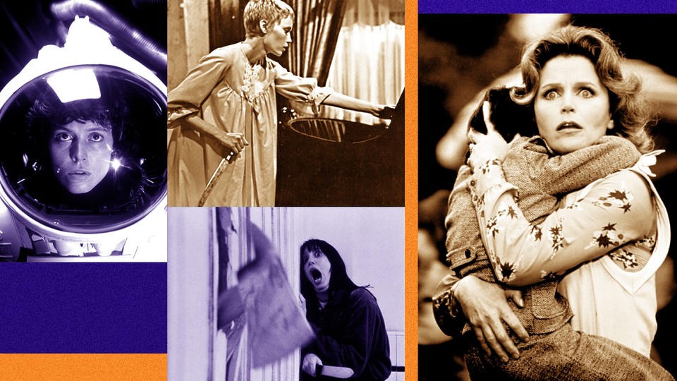 Stills from 'Alien,' 'Rosemary's Baby,' 'The Shining,' and 'The Omen'