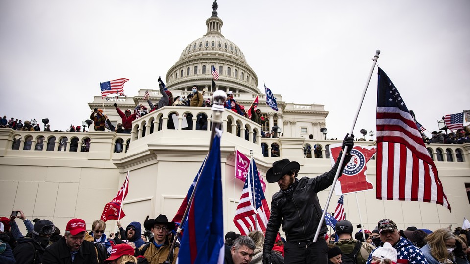 Insurrectionists at the U.S. Capitol on January 6.