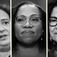 Triptych showing liberal Supreme Court justices
