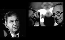 Side-by-side photos of Joe Manchin and Chuck Schumer