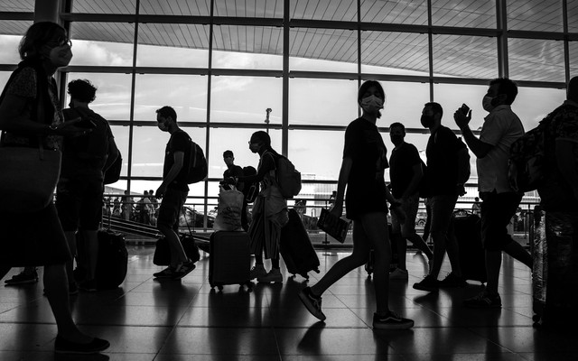 People at an airport