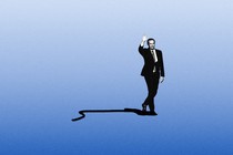 Illustration showing Chris Murphy over blue background