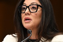 Photo of former Representative Lori Chavez-DeRemer speaking into a microphone