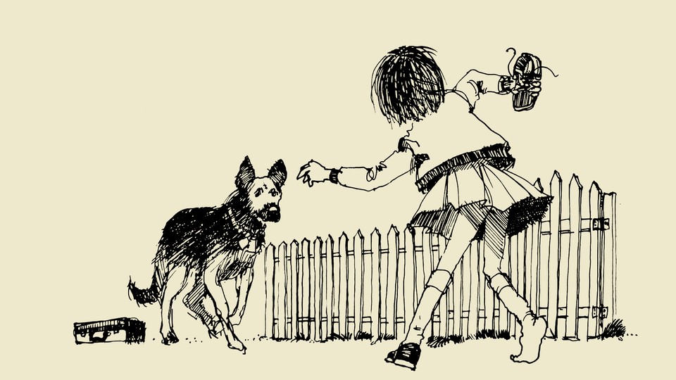 Ramona, a young girl, faces a dog.