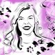 illustrated portrait of Allie Beth Stuckey on a pink-and-white background