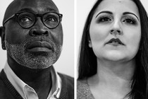 Photographs of 1. Willie Parker and 2. Candice Russell