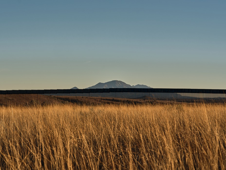The U.S.-Mexico border wall in the San Rafael Valley.