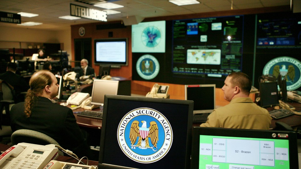 A view inside the NSA Threat Operations Center in Fort Meade, Maryland.