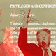 A photo illustration of a red-tinted Donald Trump lifting his arm in front of white text from a legal memo