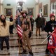 Insurrectionists in the U.S. Capitol building on January 6