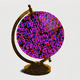 A GIF of a globe that is changing colors