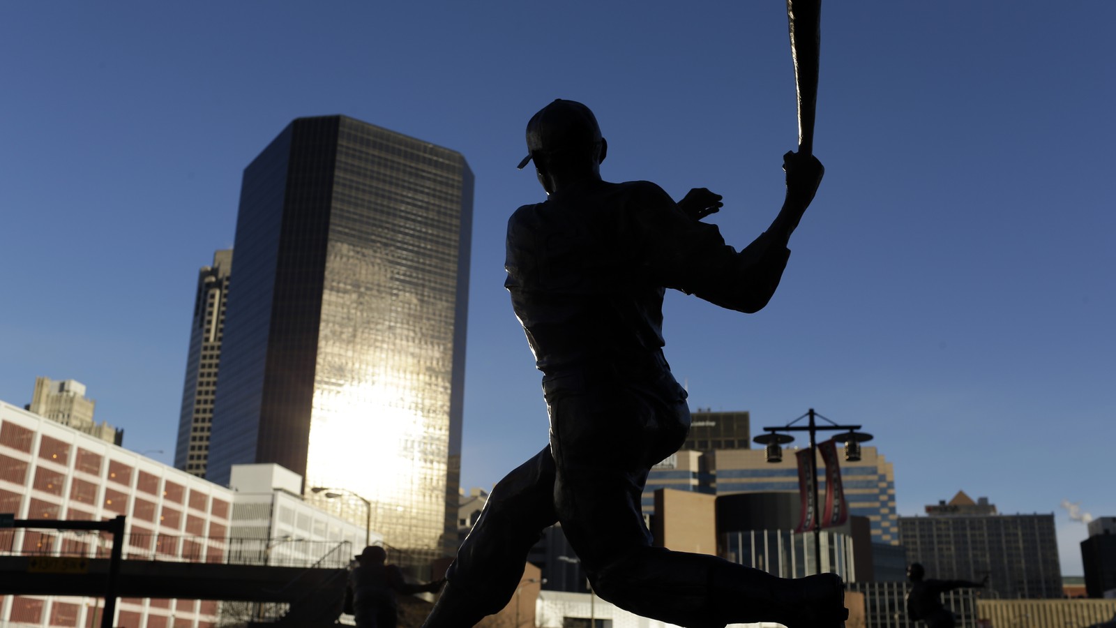 Stan Musial Statue, Outside Busch Stadium St. Louis Editorial