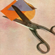Scissors cutting paper