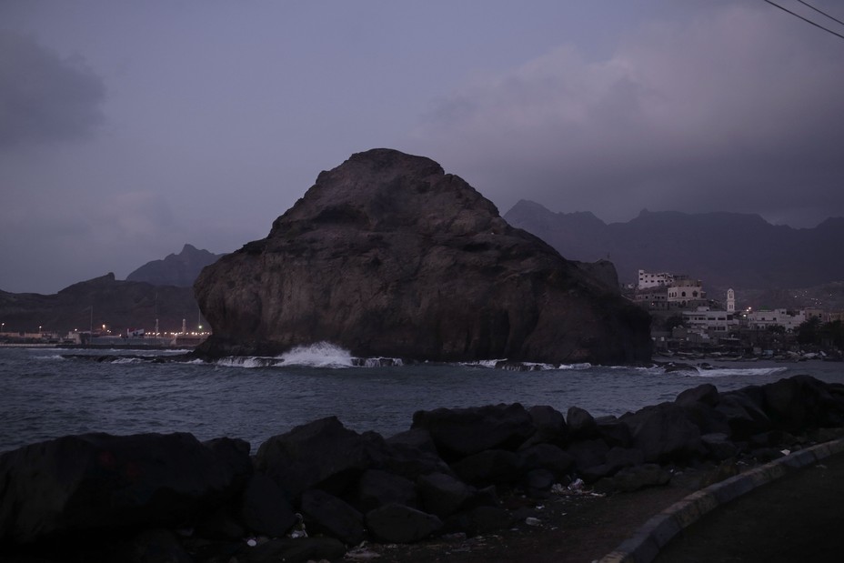 Aden port, before sunrise, Yemen, Feb. 18, 2018. 