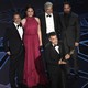 Sebastian Lelio, Juan de Dios Larrain, Daniela Vega, Francisco Reyes, and Pablo Larrain accept the award for Best Foreign Language Film for 'A Fantastic Woman' at the Oscars on Sunday, March 4, 2018, at the Dolby Theatre in Los Angeles