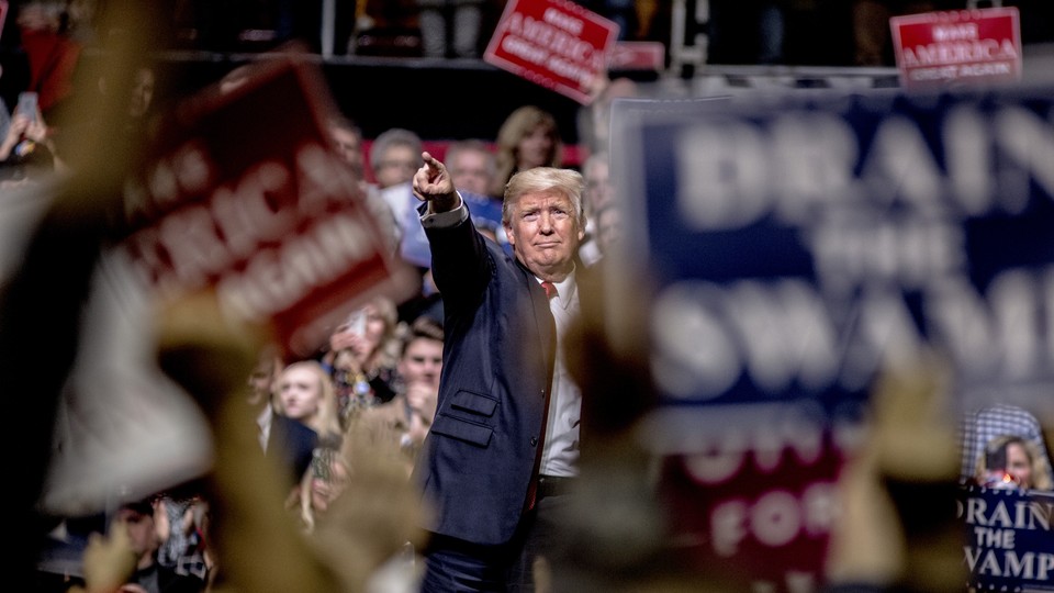President Trump at a rally in Tennessee in March