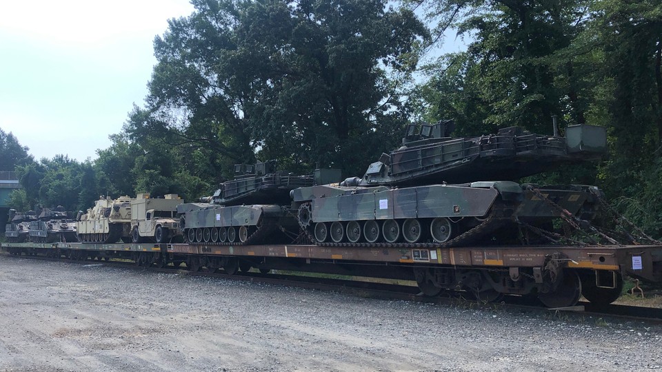 Tanks in Washington D.C. ten days ago, when plans for a Fourth of July parade were the emergency of the moment